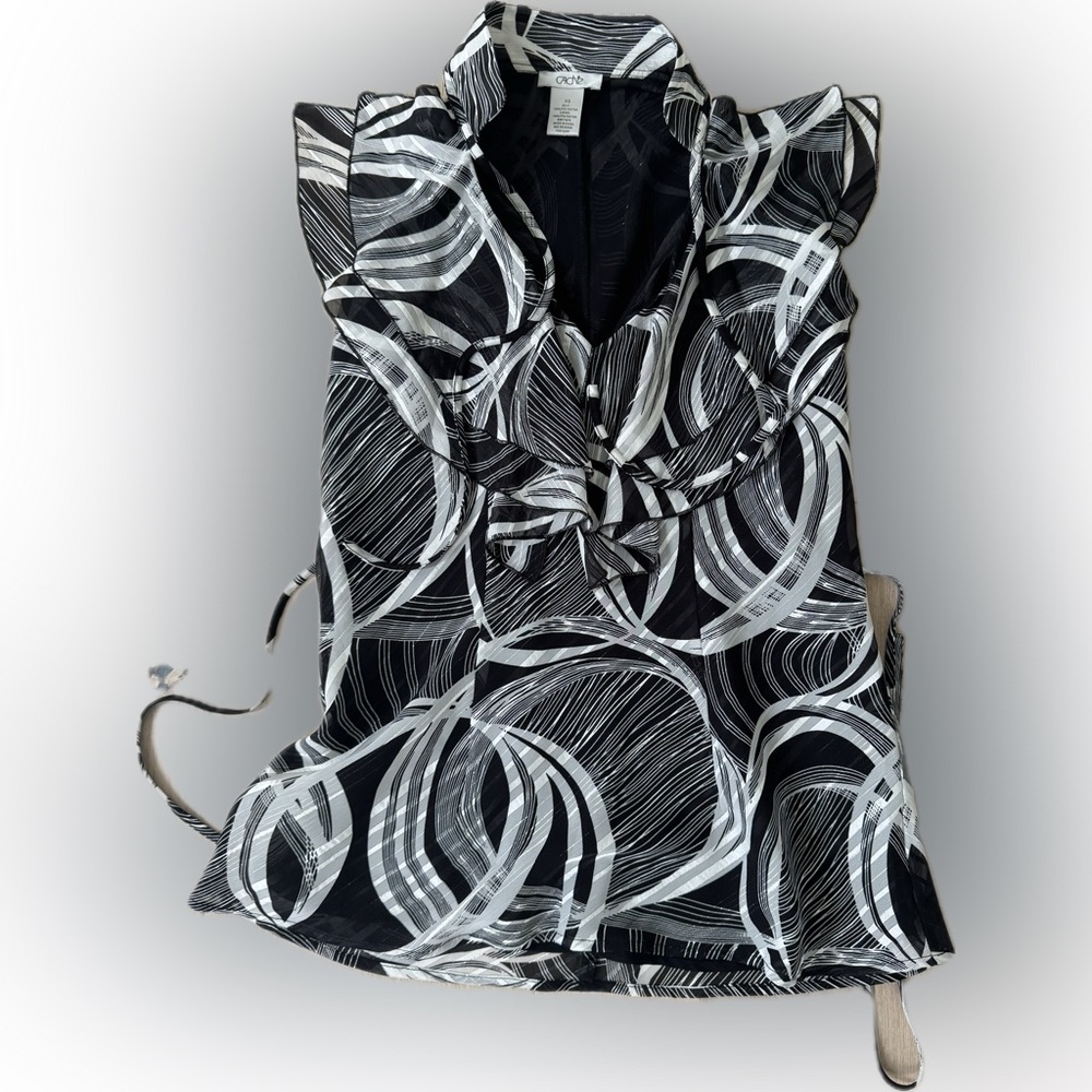 Cache Black and Gray Asymmetrical Dress
